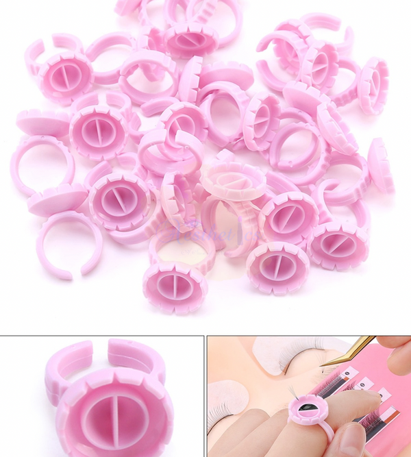 Disposable Eyelash Extension Glue Ring- 50pcs