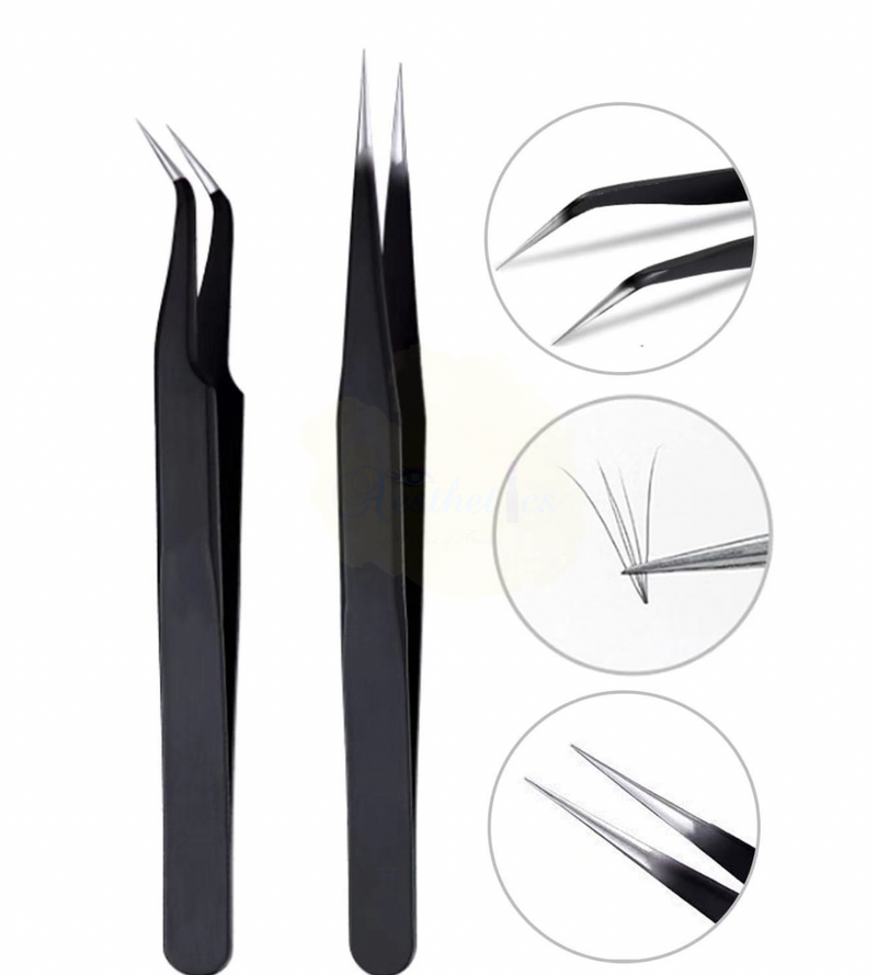 Eyelash Extension Tweezers- 2pcs