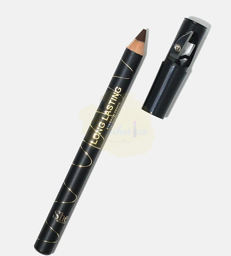 S.he Makeup Long Lasting Eyebrow Pencil- Brown