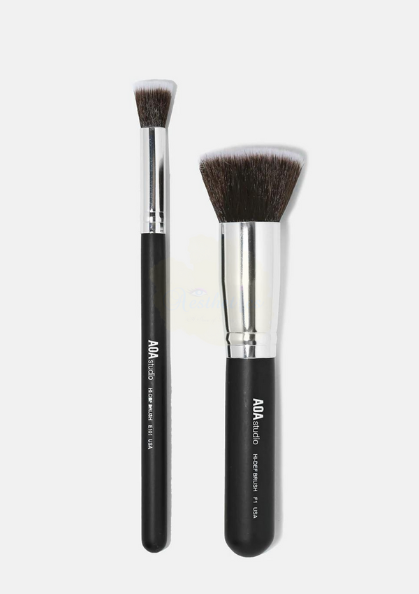 AOA Studio Flat Top Kabuki Brush Duo