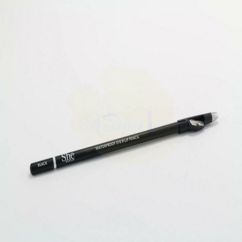 s.he Waterproof Eye & Lip Pencil- Black