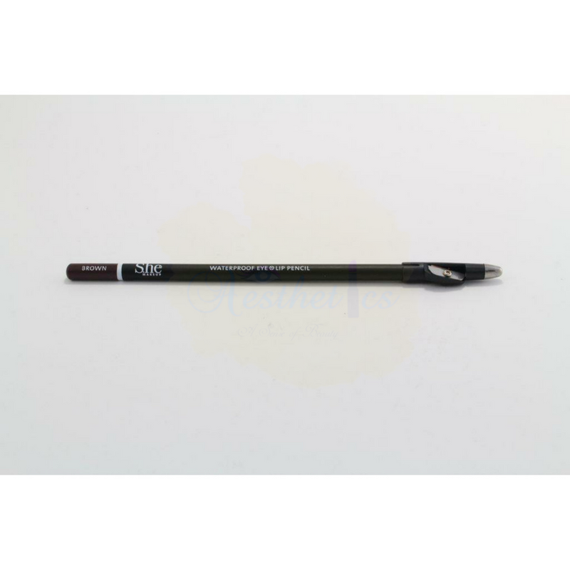 s.he Waterproof Eye & Lip Pencil- Brown